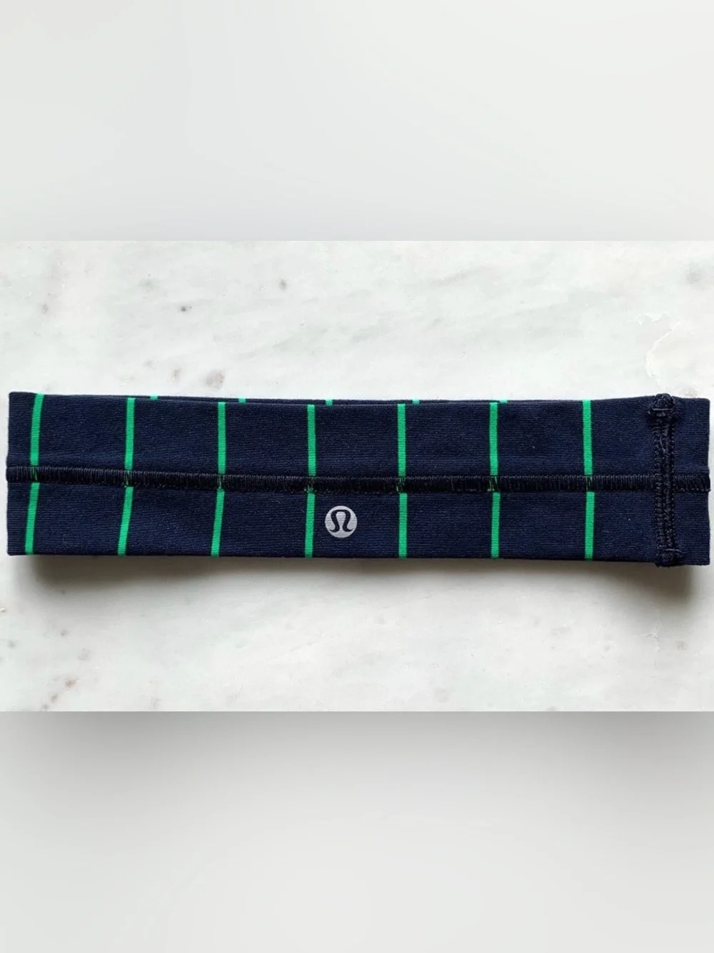 Lululemon Women’s Bang Buster Fly Away Tamer Style Athletic Headband Blue Green
